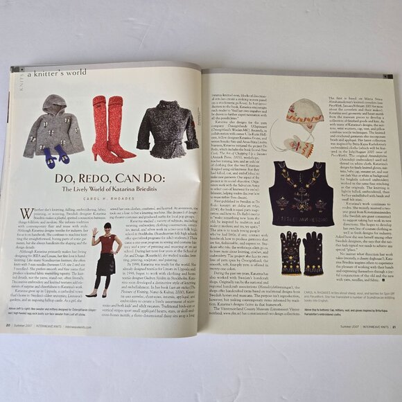 Interweave Knits Summer 2007 Magazine Featuring Knitting Patterns For Women & Ch - Picture 7 of 16